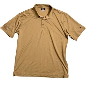 Nike Golf Dri-FIT Mens XL Tan Toyota‎ Industrial Equipment Polo Shirt